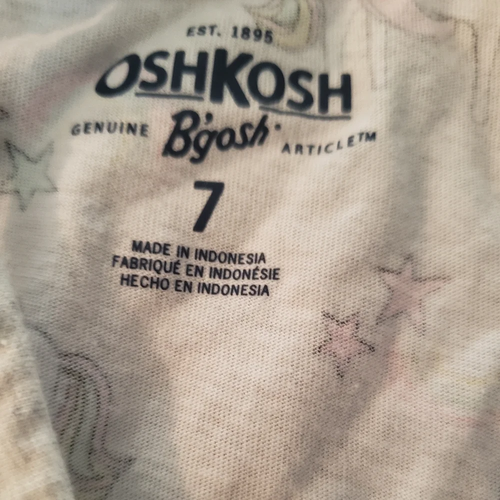 Size 7 Oshkosh Unicorn Ruffle Sleeve Tank
